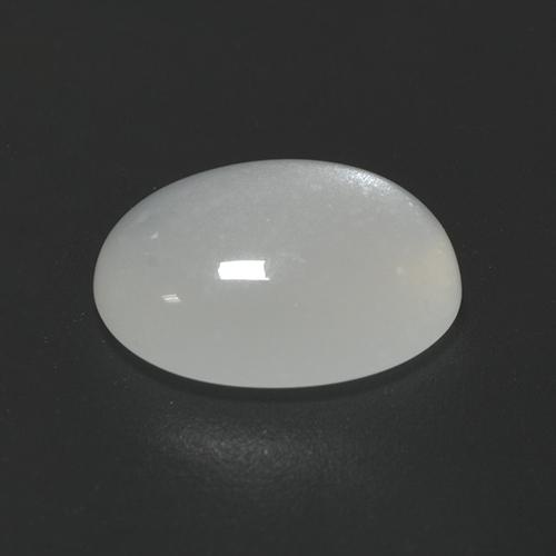 Pedra da lua branco natural 2,85ct, corte oval, translúcido