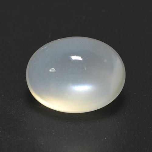 Pedra da lua branco natural 2,01ct, corte oval, transparente