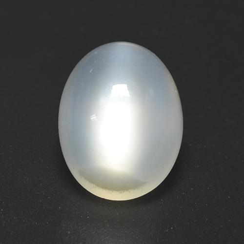 Pedra da lua branco natural 2,01ct, corte oval, transparente