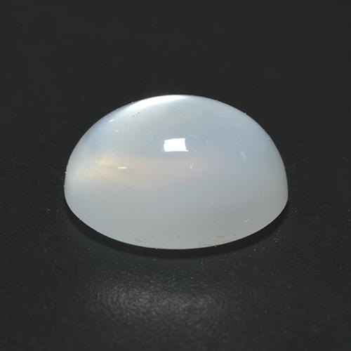 Pedra da lua branco natural 2,13ct, corte oval, translúcido