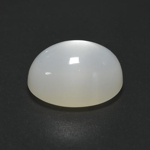Pedra da lua branco natural 2,19ct, corte oval, translúcido