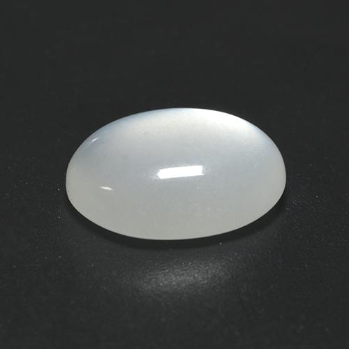 Pedra da lua branco natural 2,25ct, corte oval, translúcido