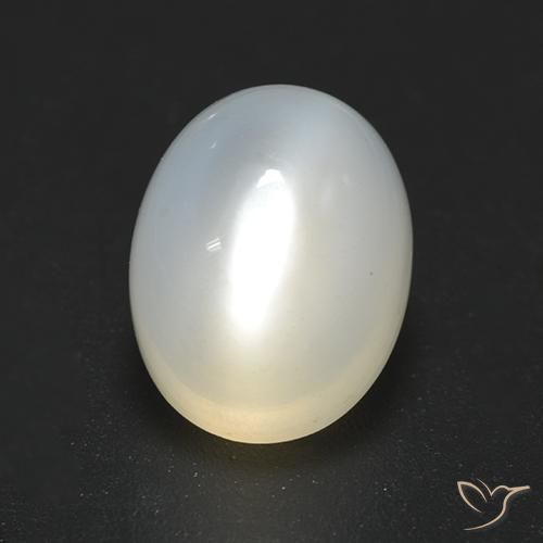 Pedra da Lua branco translúcido Natural 2.40ct, oval, Translúcido