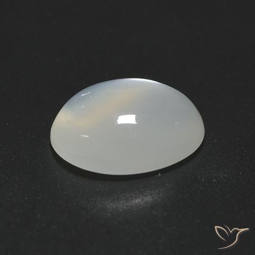 Pedra da Lua branco translúcido Natural 1.65ct, oval, Transparente
