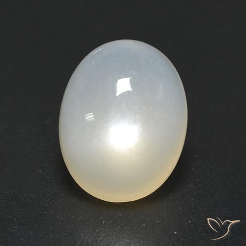 Pedra da Lua branco translúcido Natural 1.70ct, oval, Translúcido