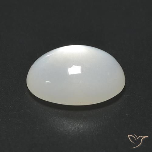 Pedra da Lua branco translúcido Natural 1.70ct, oval, Translúcido
