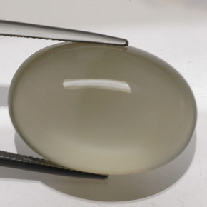 Pedra da lua creme natural 41,03ct, corte oval, transparente