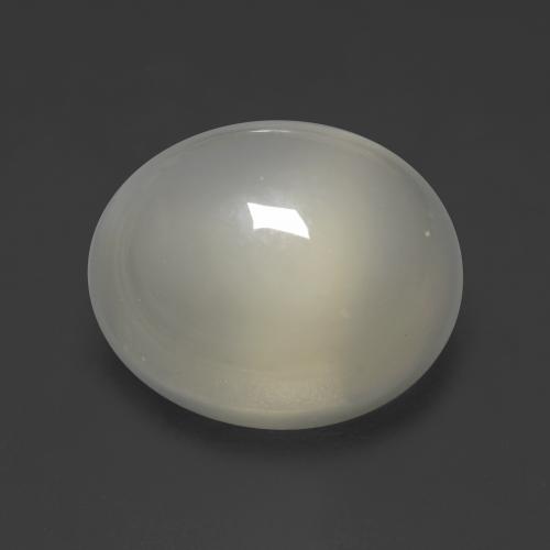 Pedra da lua cinza natural 4,22ct, corte oval, transparente
