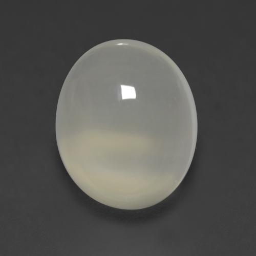 Pedra da lua cinza natural 4,22ct, corte oval, transparente