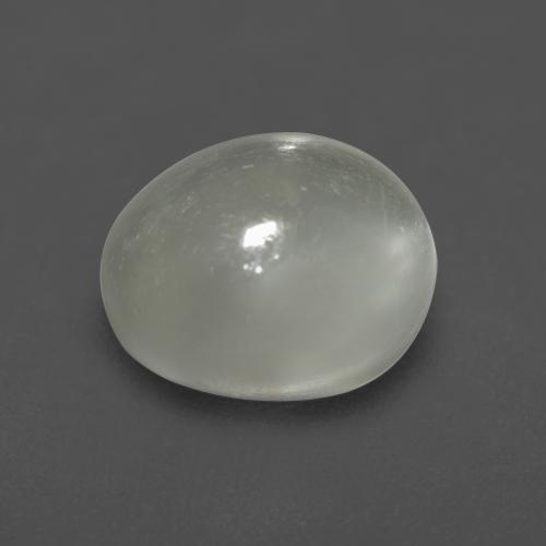 Pedra da lua branco natural 1,55ct, corte oval, transparente