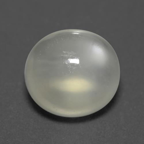 Pedra da lua branco natural 5,26ct, corte oval, transparente