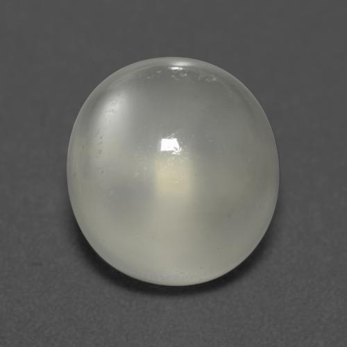 Pedra da lua branco natural 5,26ct, corte oval, transparente