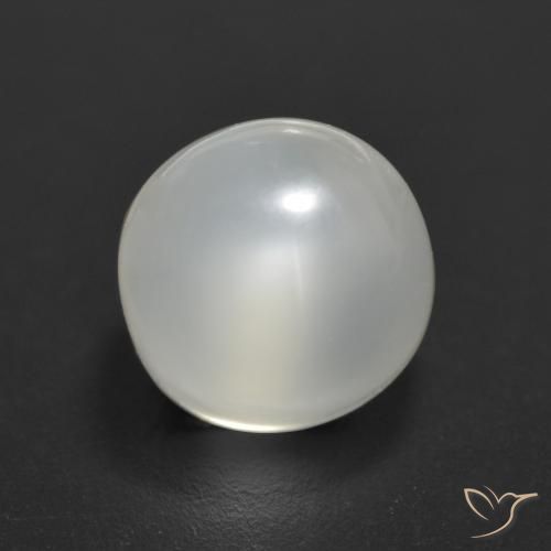 Pedra da lua branco natural 1,99ct, corte redondo, transparente