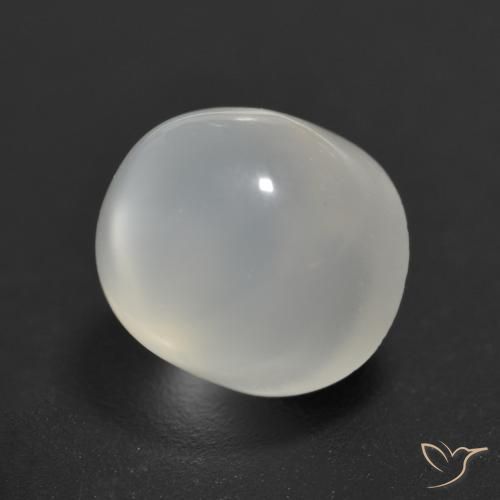 Pedra da lua branco natural 1,99ct, corte redondo, transparente