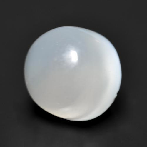 Pedra da lua branco natural 1,38ct, corte redondo, translúcido