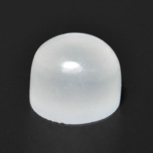 Pedra da lua branco natural 1,38ct, corte redondo, translúcido