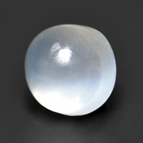 Pedra da lua branco natural 1,26ct, corte redondo, transparente