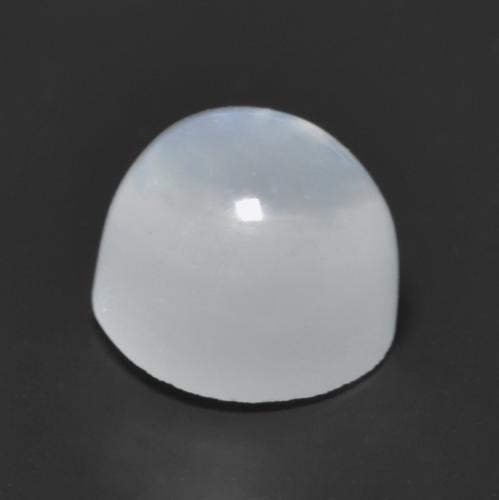 Pedra da lua branco natural 1,26ct, corte redondo, transparente