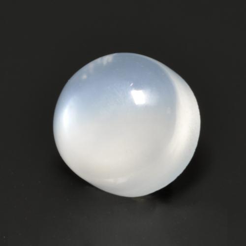 Pedra da lua branco natural 1,45ct, corte redondo, translúcido