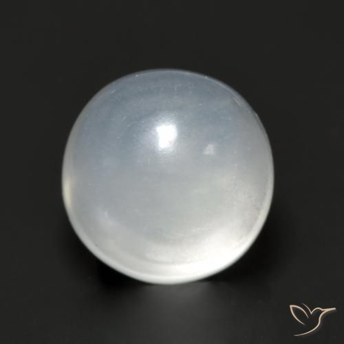 Pedra da lua branco natural 1,77ct, corte redondo, transparente
