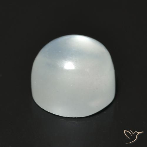 Pedra da lua branco natural 1,77ct, corte redondo, transparente