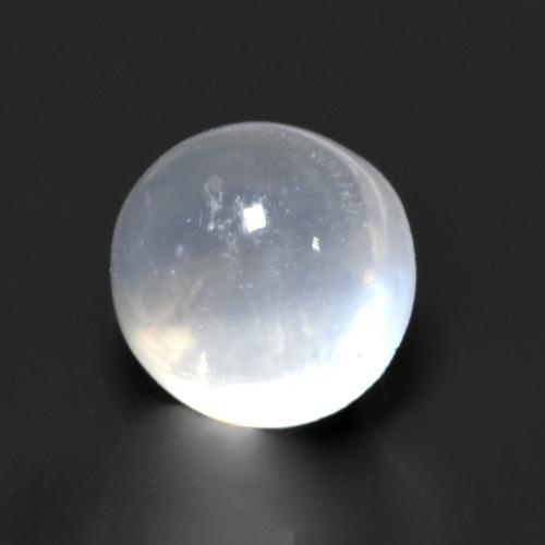 Pedra da lua branco natural 1,57ct, corte redondo, transparente