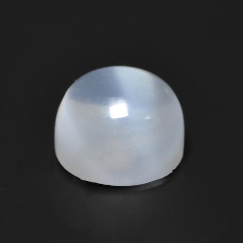 Pedra da lua branco natural 1,57ct, corte redondo, transparente