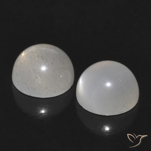 Pedras preciosas de Pedra da Lua Café Marrom Claro natural de 1.15 ct, Redondo, Translúcido