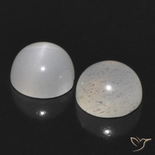 Pedras preciosas de Pedra da Lua Castanho Médio-Claro natural de 1.14 ct, Redondo, Translúcido