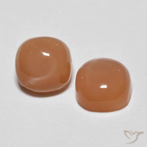 Pedras preciosas de Pedra da Lua Laranja Médio natural de 2.14 ct, Almofada, Opaco