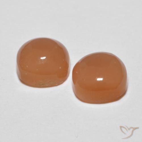 Pedras preciosas de Pedra da Lua Laranja Médio natural de 2.14 ct, Almofada, Opaco