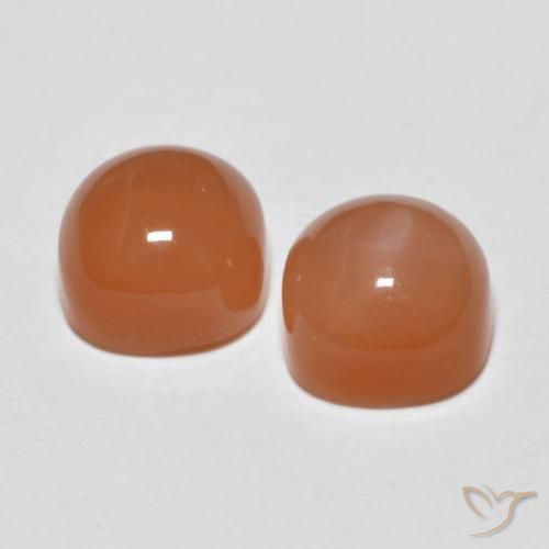 Pedras preciosas de Pedra da Lua laranja avermelhado natural de 2.74 ct, Almofada, Opaco