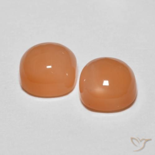 Pedras preciosas de Pedra da Lua Laranja claro natural de 2.17 ct, Almofada, Translúcido