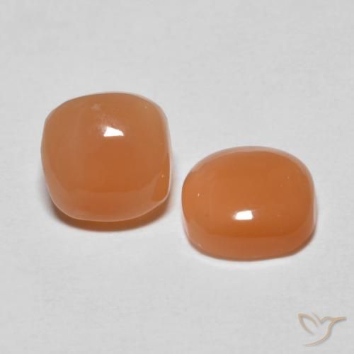 Pedras preciosas de Pedra da Lua Laranja claro natural de 1.58 ct, Almofada, Translúcido