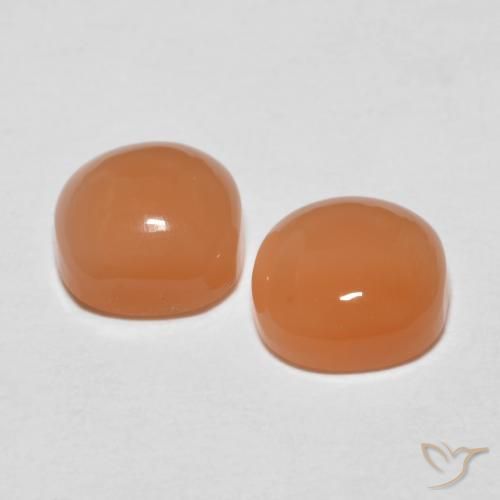 Pedras preciosas de Pedra da Lua Laranja Avermelhado Claro natural de 1.82 ct, Almofada, Translúcido