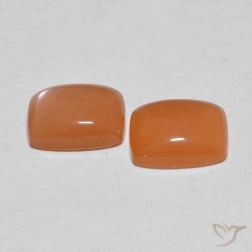 Pedras preciosas de Pedra da Lua Laranja claro natural de 2.66 ct, Almofada, Translúcido