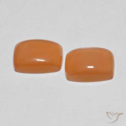 Pedras preciosas de Pedra da Lua Medium Light-Orange natural de 2.68 ct, Almofada, Translúcido