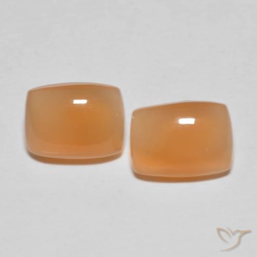 Pedras preciosas de Pedra da Lua laranja avermelhado natural de 2.61 ct, Almofada, Transparente
