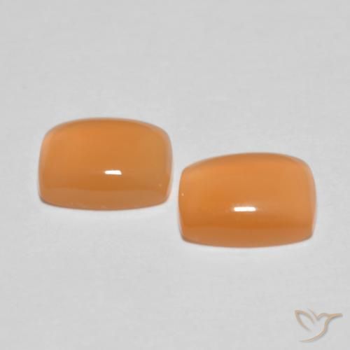 Pedras preciosas de Pedra da Lua laranja avermelhado natural de 2.61 ct, Almofada, Transparente