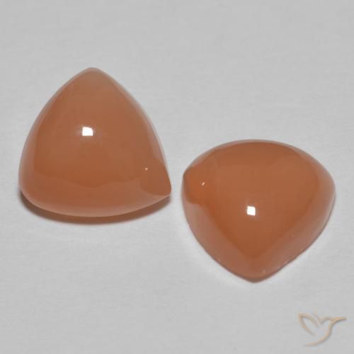 Pedras preciosas de Pedra da Lua Cidra de Laranja natural de 3.61 ct, Trilhão, Translúcido