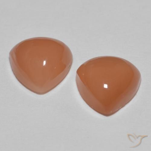 Pedras preciosas de Pedra da Lua Cidra de Laranja natural de 3.61 ct, Trilhão, Translúcido