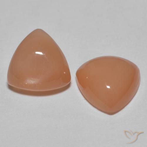 Pedras preciosas de Pedra da Lua Cidra de Laranja natural de 3.23 ct, Trilhão, Translúcido
