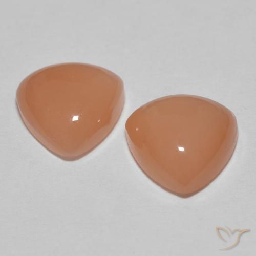 Pedras preciosas de Pedra da Lua Cidra de Laranja natural de 3.23 ct, Trilhão, Translúcido