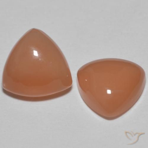 Pedras preciosas de Pedra da Lua Laranja Médio natural de 3.10 ct, Trilhão, Translúcido