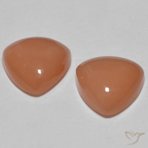 Pedras preciosas de Pedra da Lua Laranja Médio natural de 3.10 ct, Trilhão, Translúcido