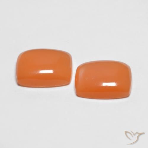 Pedras preciosas de Pedra da Lua Damasco Laranja Quente natural de 2.69 ct, Almofada, Translúcido