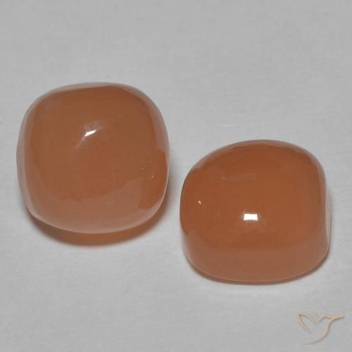 Pedras preciosas de Pedra da Lua Pêssego Profundo natural de 3.58 ct, Almofada, Translúcido