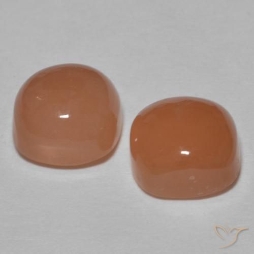 Pedras preciosas de Pedra da Lua Pêssego Profundo natural de 3.58 ct, Almofada, Translúcido
