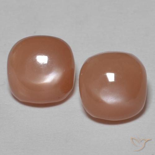 1.82ctw Natural Laranja Médio Pedra da Lua, Almofada, Opaco