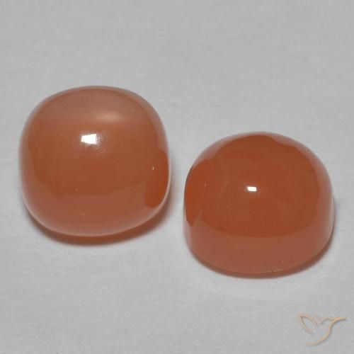Pedras preciosas de Pedra da Lua Laranja Profundo natural de 2.32 ct, Almofada, Translúcido